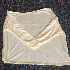 New She in yellow one shoulder top